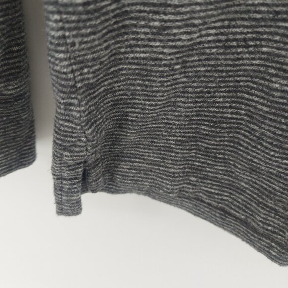 Faherty Gray Stripe Long Sleeve Movement Polo Size Large - Picture 11 of 14